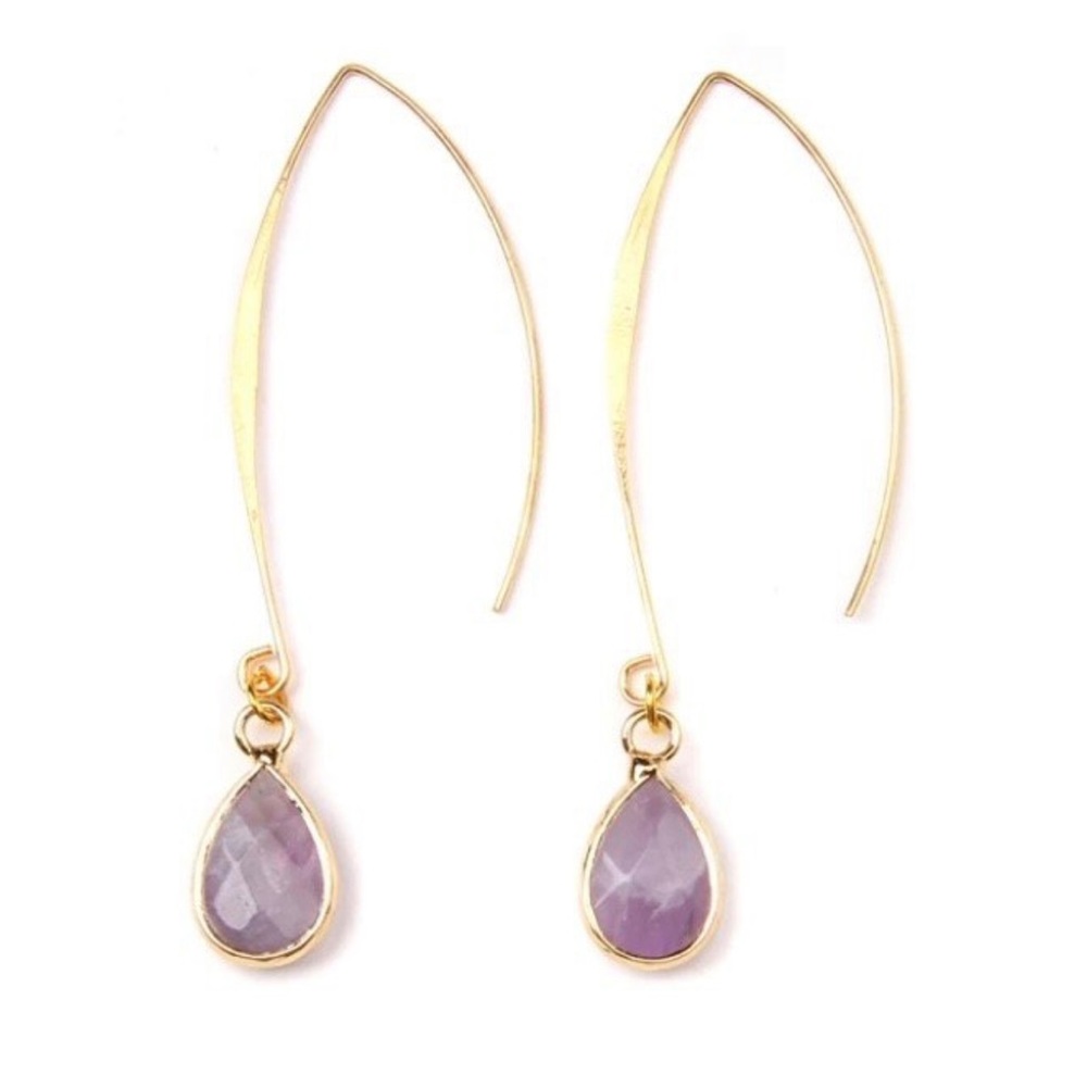 Amethyst Tear Drop Earrings